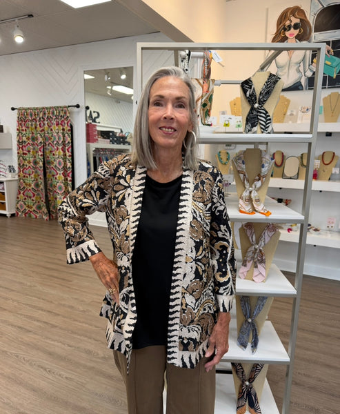 Reverisble Textured Knit Open Front Jacket by Ali Miles