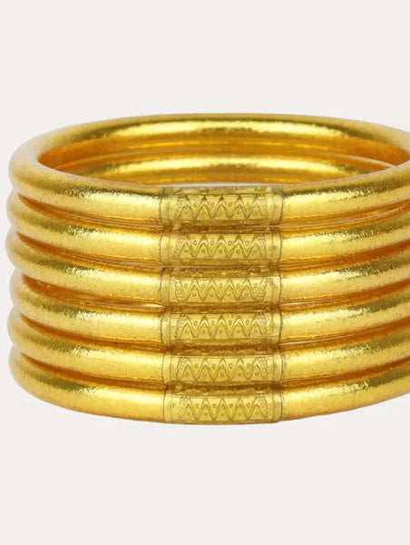 All Weather Bangles Gold 6 by Budhagirl