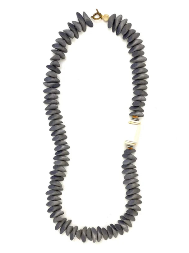 Grady Necklace - Gray by Anchor Beads