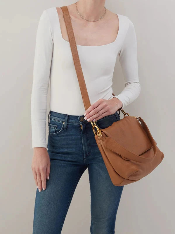 Harley Convertible Shoulder Bag Warm Honey by Hobo – Tassels