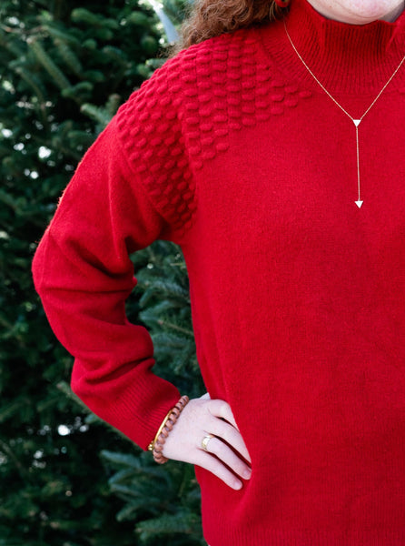 Holiday Red Sweater by Tru Luxe