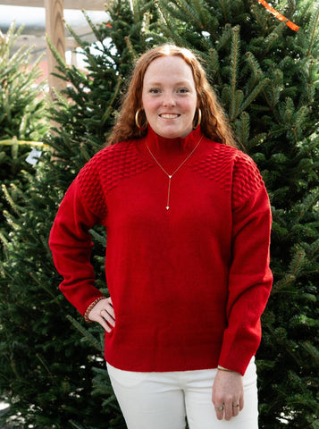 Holiday Red Sweater by Tru Luxe