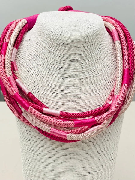 Slub 8 Strand Necklace 2 Color by Two Forty-Two