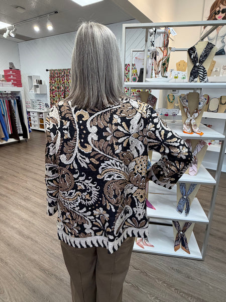 Reverisble Textured Knit Open Front Jacket by Ali Miles