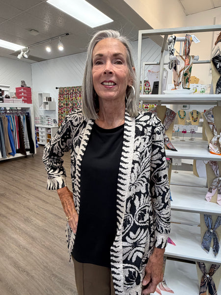 Reverisble Textured Knit Open Front Jacket by Ali Miles