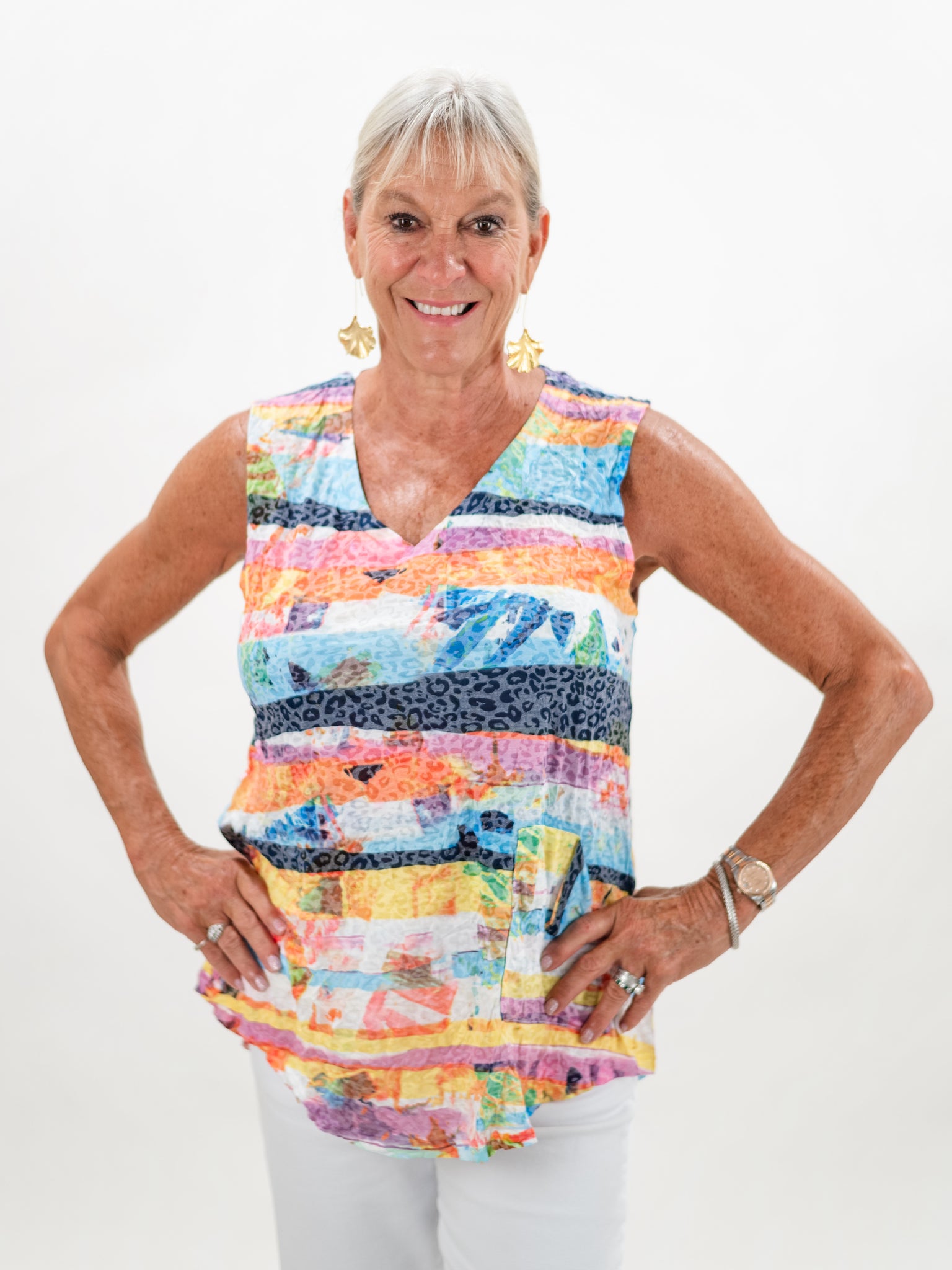 Sunset Stripe Tank by Cubism