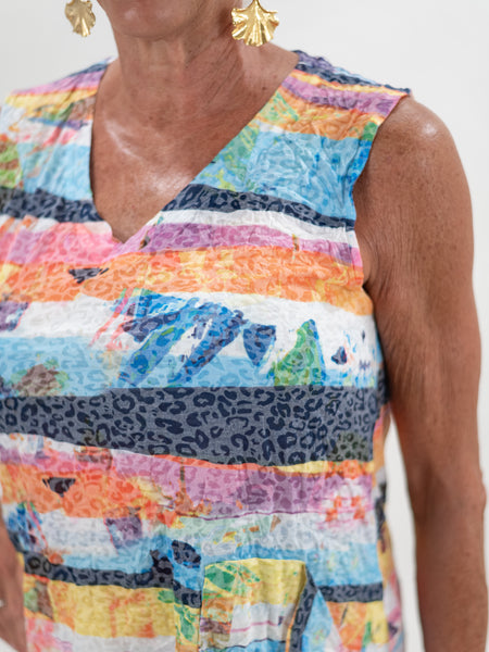 Sunset Stripe Tank by Cubism