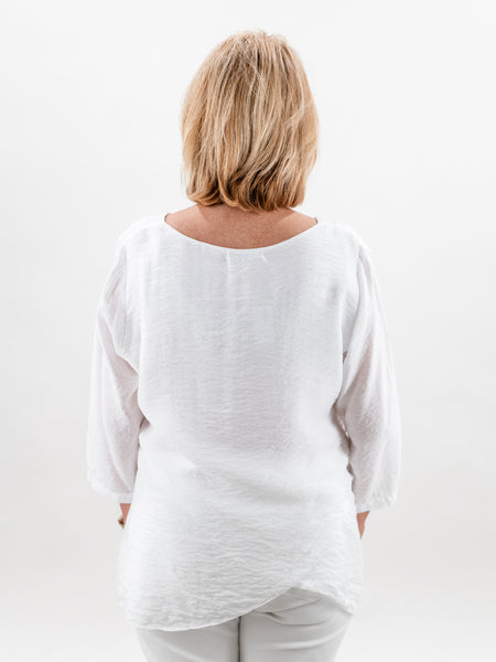 Parachute Double Layer V-Neck Top by Cut Loose