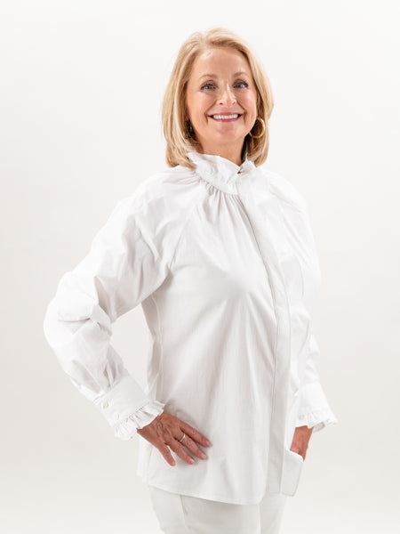 Structured Ruffle Blouse by Boho Chic