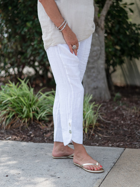 Tulip Cuff Euro Linen Pant by Linen Luv
