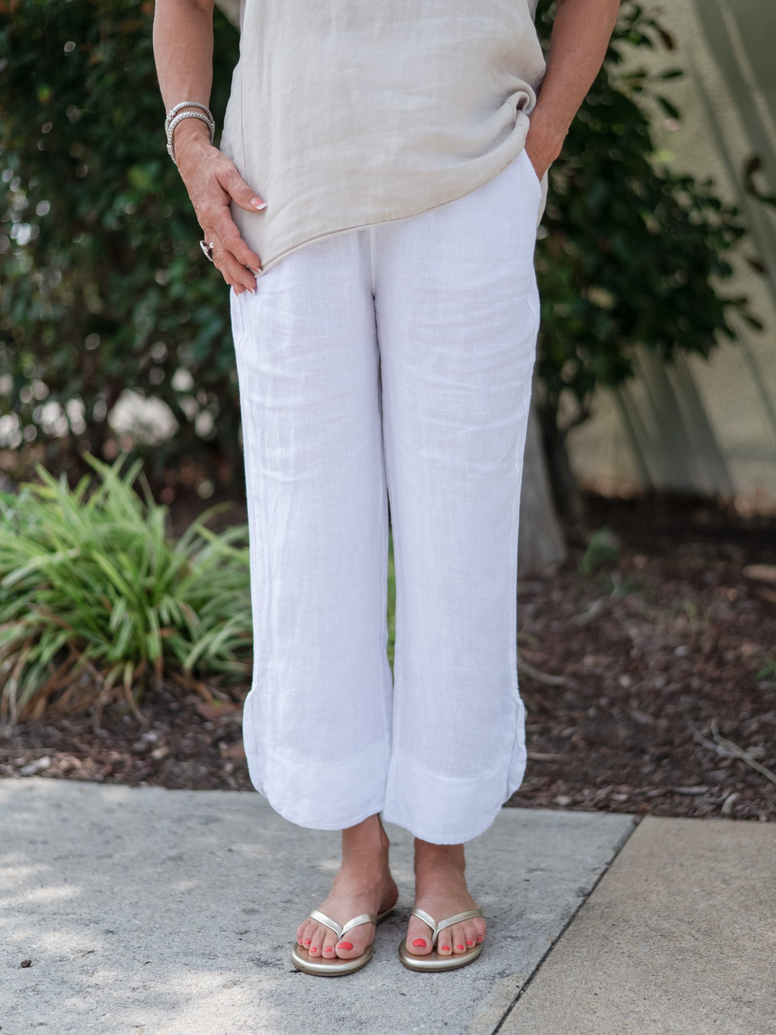 Tulip Cuff Euro Linen Pant by Linen Luv