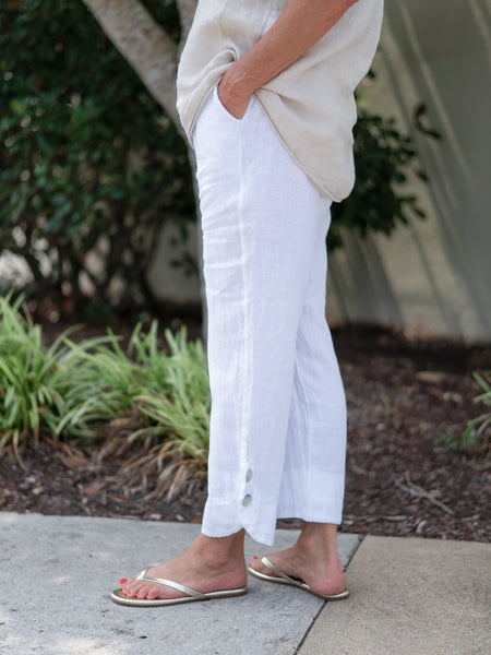 Tulip Cuff Euro Linen Pant by Linen Luv