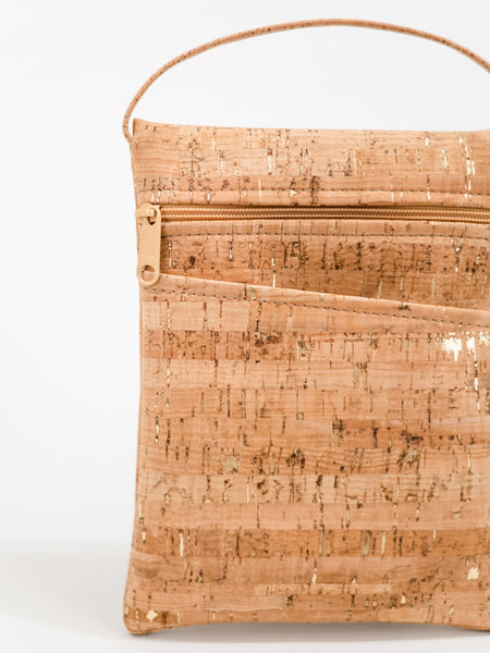 Mini Cross Body Bag Gold Fleck by Natalie Theresa