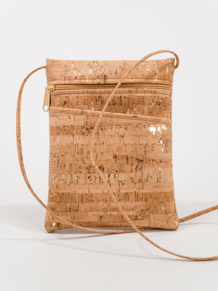Mini Cross Body Bag Gold Fleck by Natalie Theresa