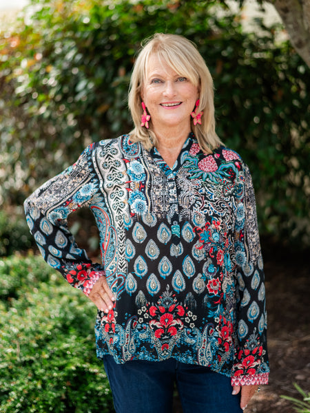 Split Neck Tunic by Shana