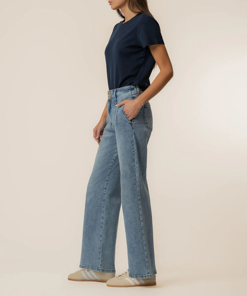 Meg High Rise Wide Leg Pant Zenith by Kut