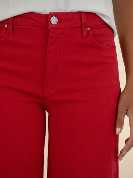 Meg High Rise Wide Leg Ruby Red by Kut