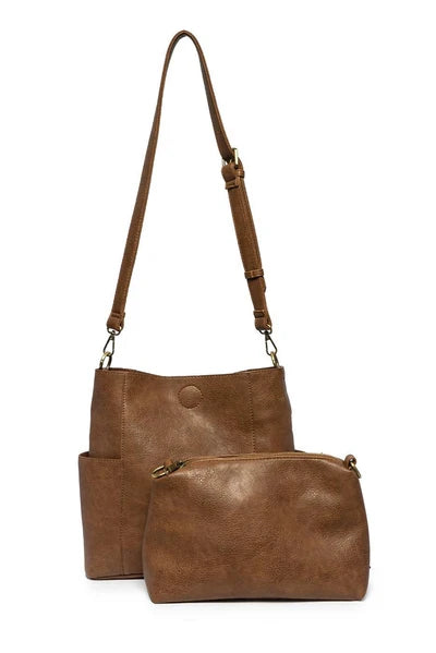 Kayleigh Side Pocket Bucket Bag Roasted Pecan by Joy Susan