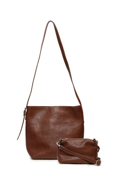 Andie 2 In 1 Bucket Crossbody Walnut by Joy Susan