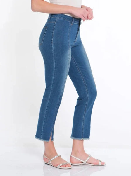 Center Seamed Denim Ankle Jean Medium Denim by Multiples