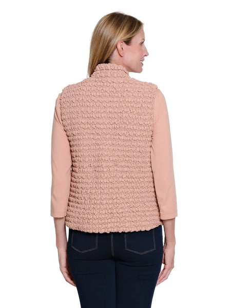 Snap & Zip Thru Collar Quilted Vest by Multiples