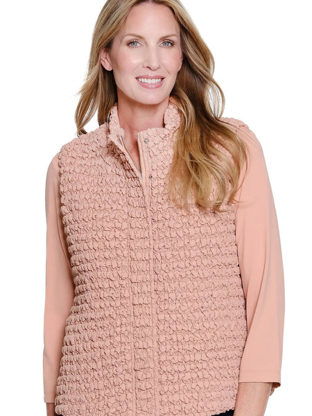 Snap & Zip Thru Collar Quilted Vest by Multiples