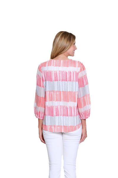 Embroidered Slub Knit Top by Multiples