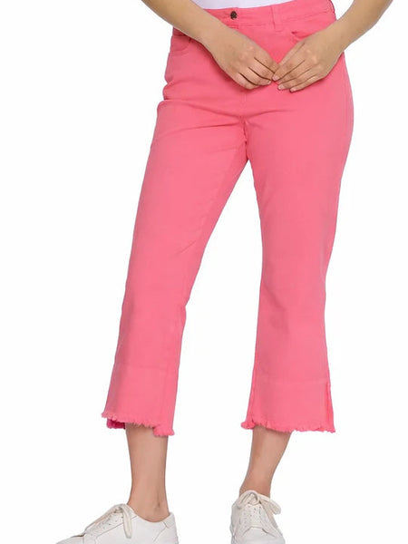 Stretch Denim Crop Pant Coral Pink by Multiples