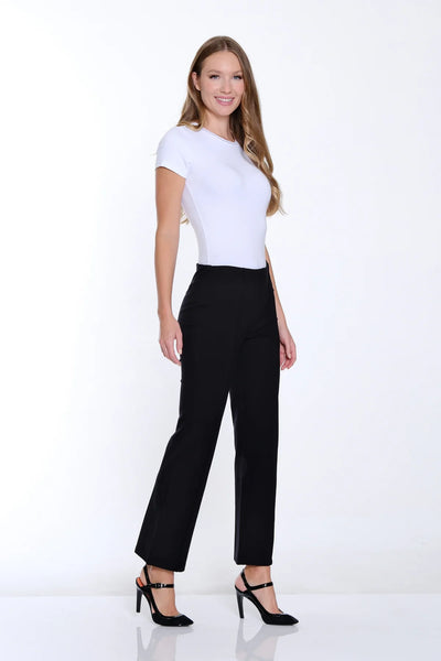 Stretch Ponte Pintuck Flare Leg Pant by Multiples