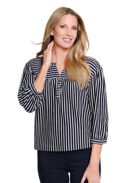 3/4 Puff Sleeve Drop Shoulder Knit Top by Multiples