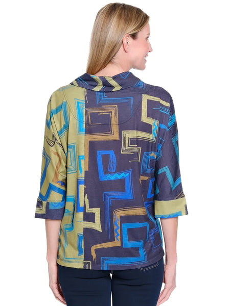 Print Slub Knit Turtleneck by Multiples