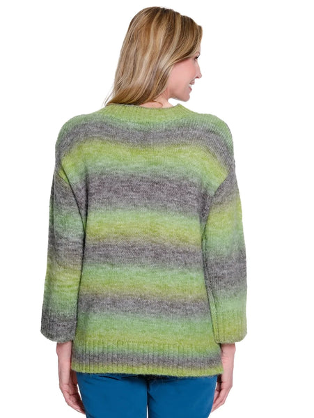 Ombre Striped Sweater Light Olive by Multiples