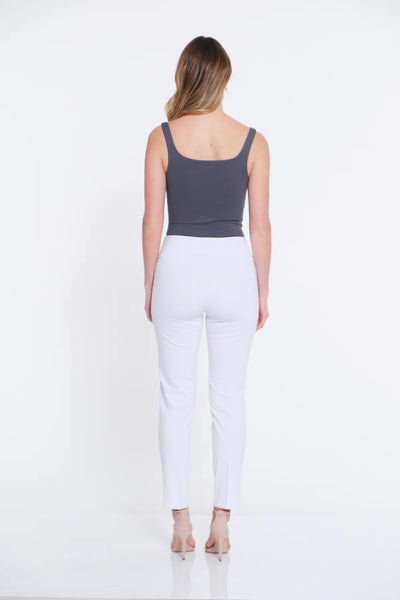 Classic Wide Band Pull-On Ankle Pant by Multiples