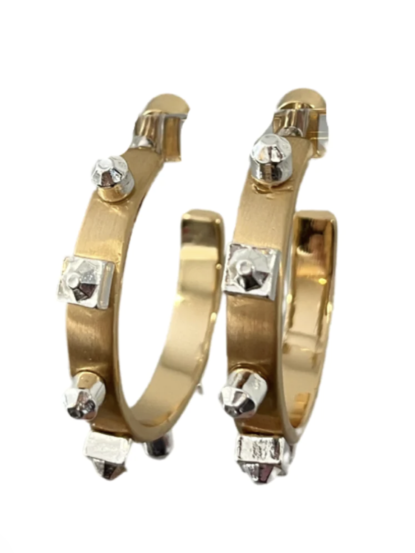 Mixed Metal Hoop Gold Petite