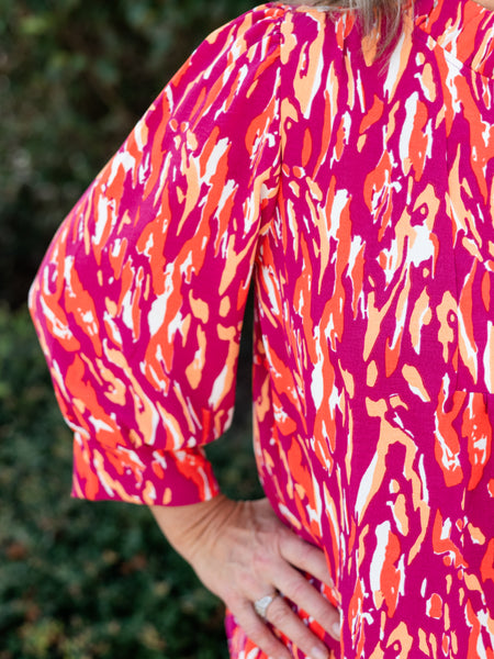 Roxy Top Tiger Tail Violet by Michelle McDowell