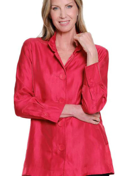 Shimmer Button Front Jacket by Multiples