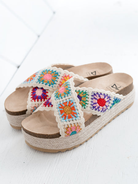 Plays Crochet Platform Sandal by Chinese Laundry