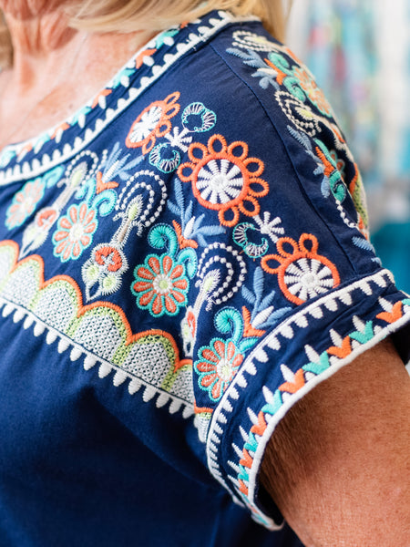 Boho Inspired Dress Indigo Bloom by APNY