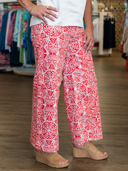 Printed Patch Pocket Pant Fiesta by Charlie B