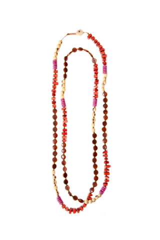 Milena Necklace Fuchsia/Poppy