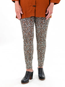 Print Wide Band Pull-On Ankle Pant by Multiples