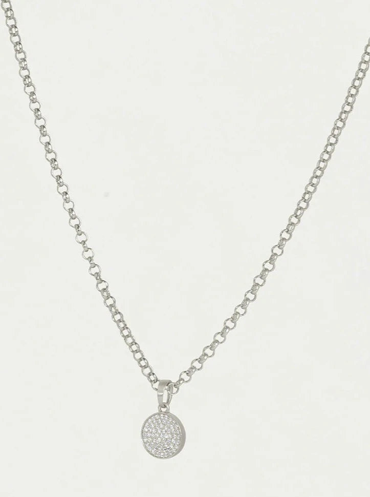 Petit Pave Knockout Pendant - Silver/WhiteTopaz by Dean Davidson