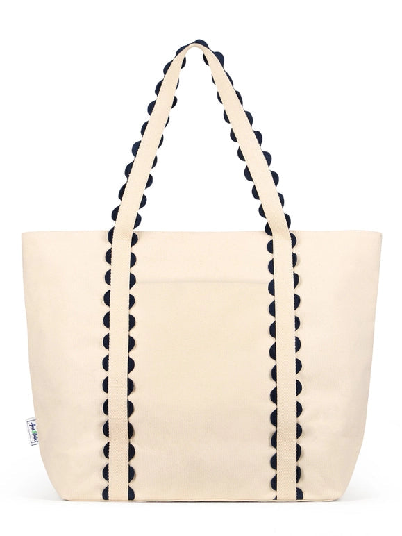 Nantucket Beach Tote Navy Natural by Ames & Lulu