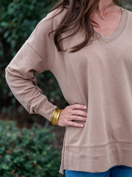 Modern V-Neck Weekender Mink by Z Supply