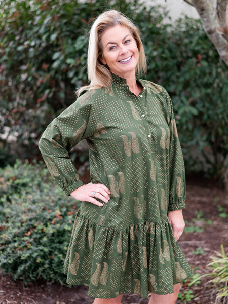 Meg Dress in Olive by Just Darviny