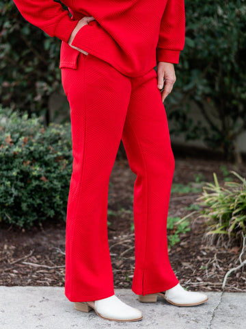 Textured Sweatpant Red by See & Be Seen
