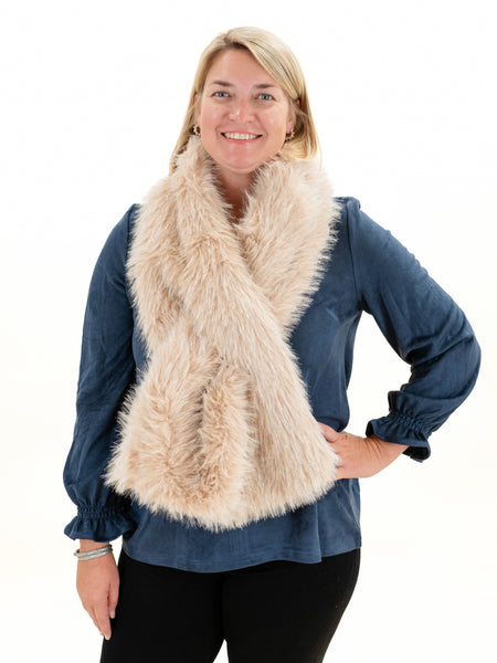 Sparkle Faux Fur Scarf by Ivy Jane