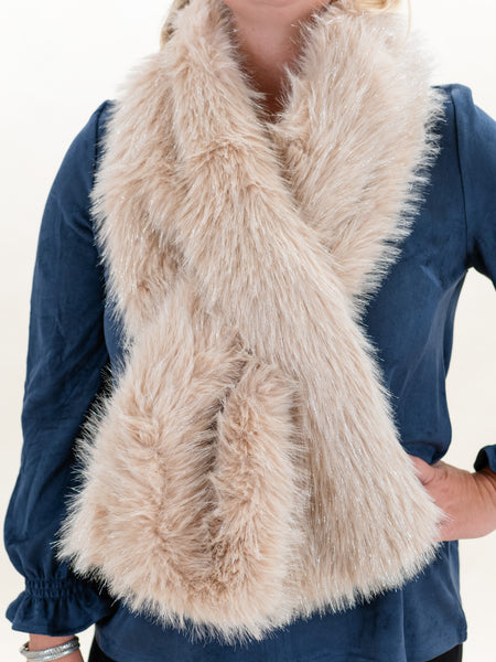 Sparkle Faux Fur Scarf by Ivy Jane