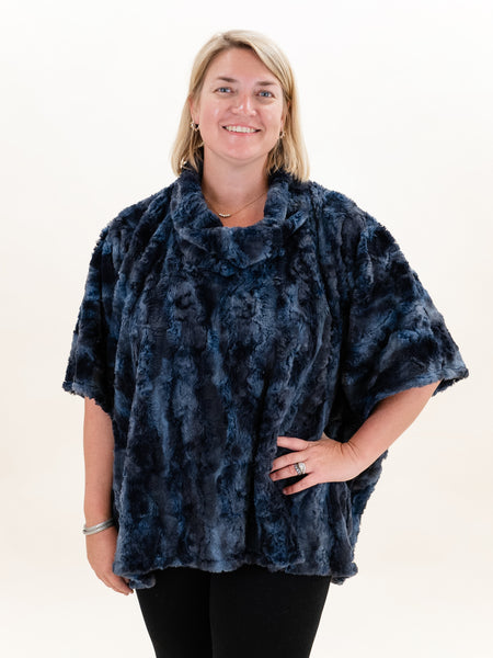 Navy Poncho by Vine Street