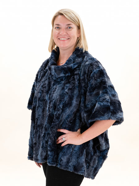 Navy Poncho by Vine Street